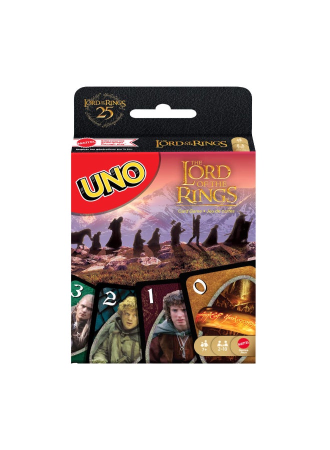 ماتيل جيمز UNO The Lord of The Rings Card Game for Kids, Adults & Families, Travel & Camping, Inspired by the Movies - Image 1